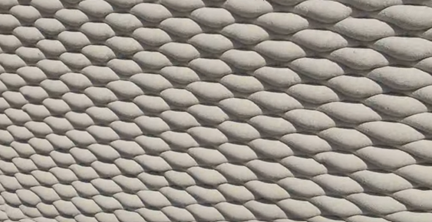 GIF mostrando a geração paramétrica da textura trançada da guarita